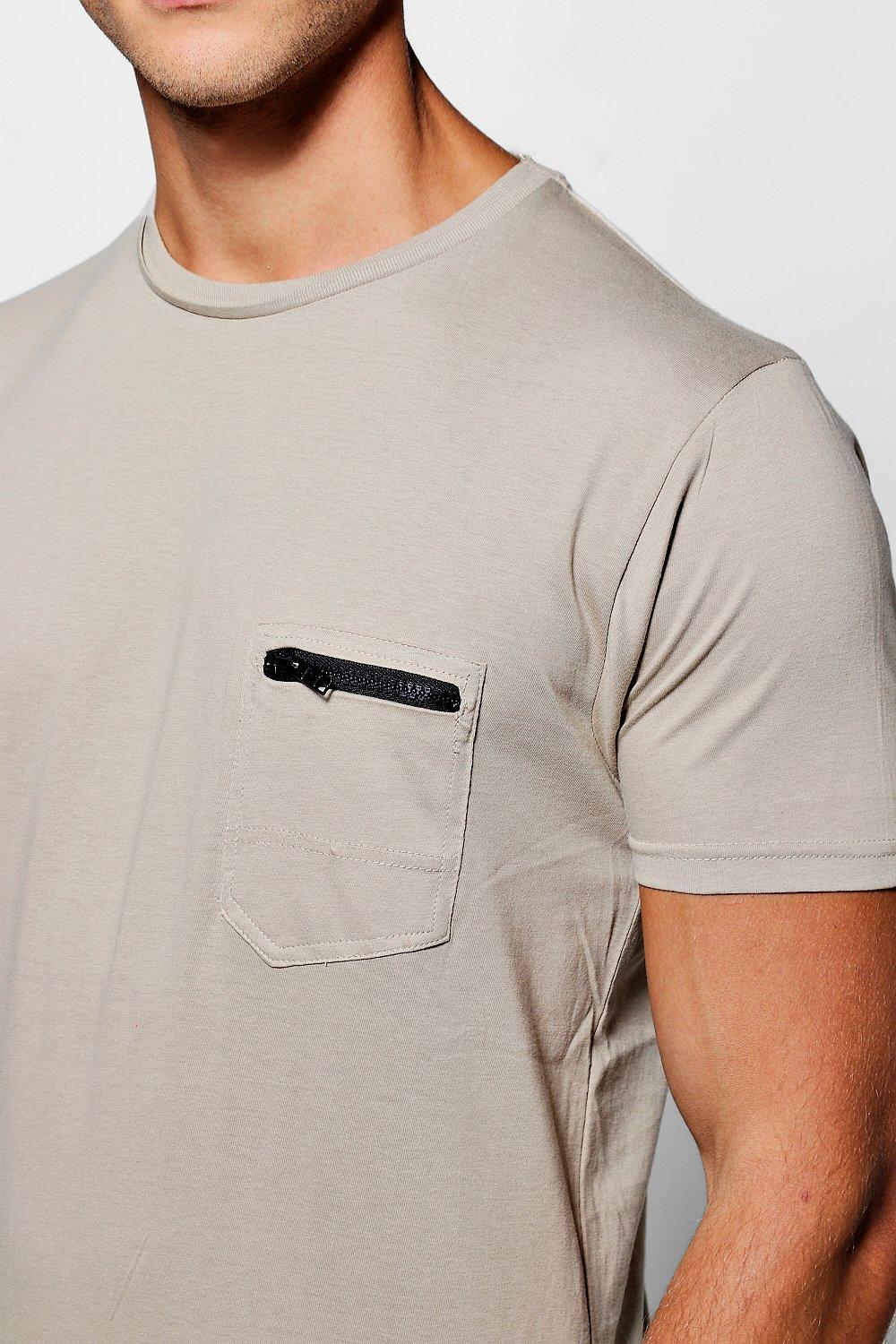 t shirt with zip pocket