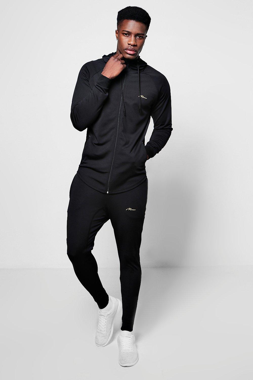 black tracksuit