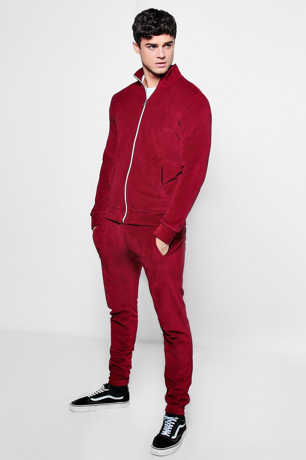 velvet tracksuit brown