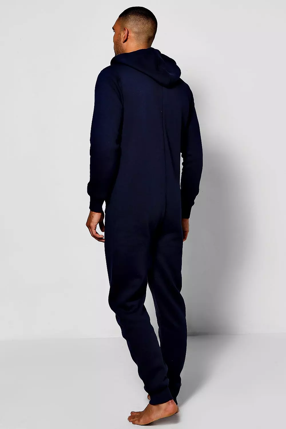 Navy Slim Fit Onesie boohooMAN USA