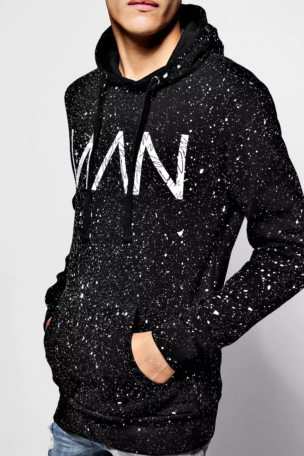 Paint splatter hotsell hoodie mens