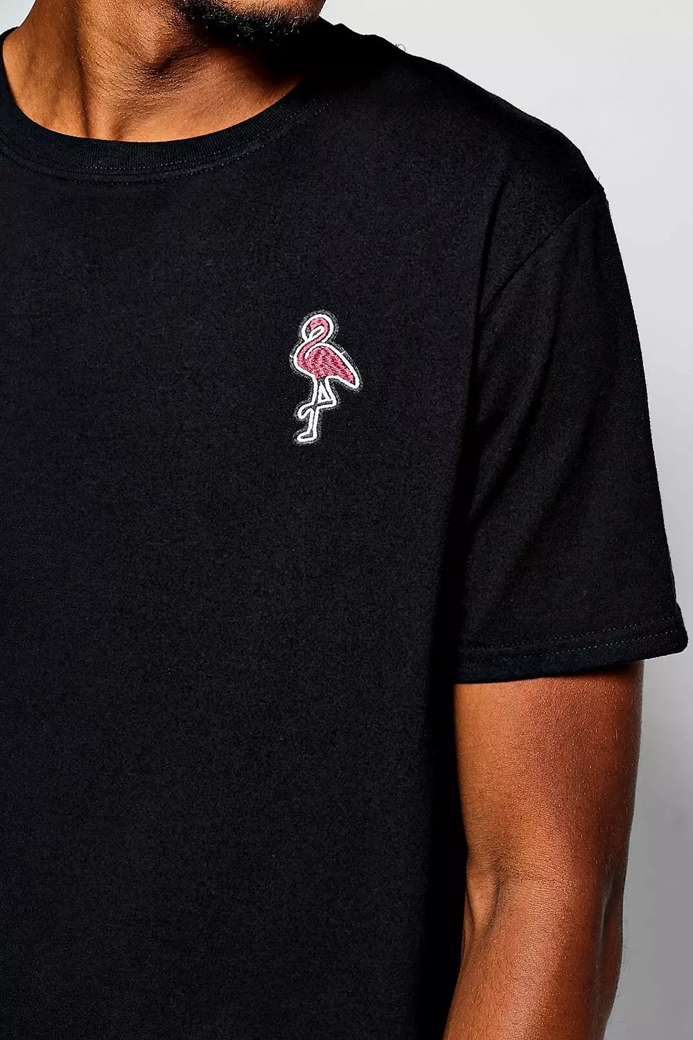 T-Shirt homme Flamant rose (brodé)