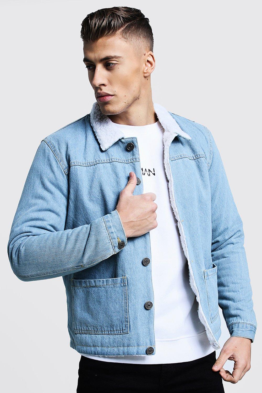 borg lined denim jacket