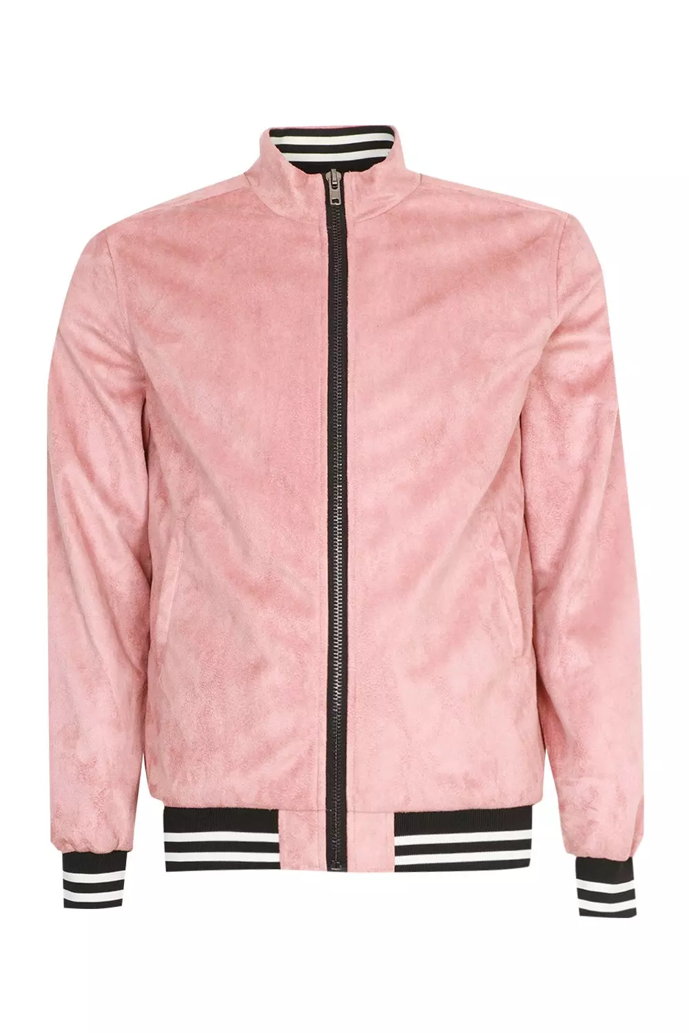 Pink suede 2025 bomber jacket