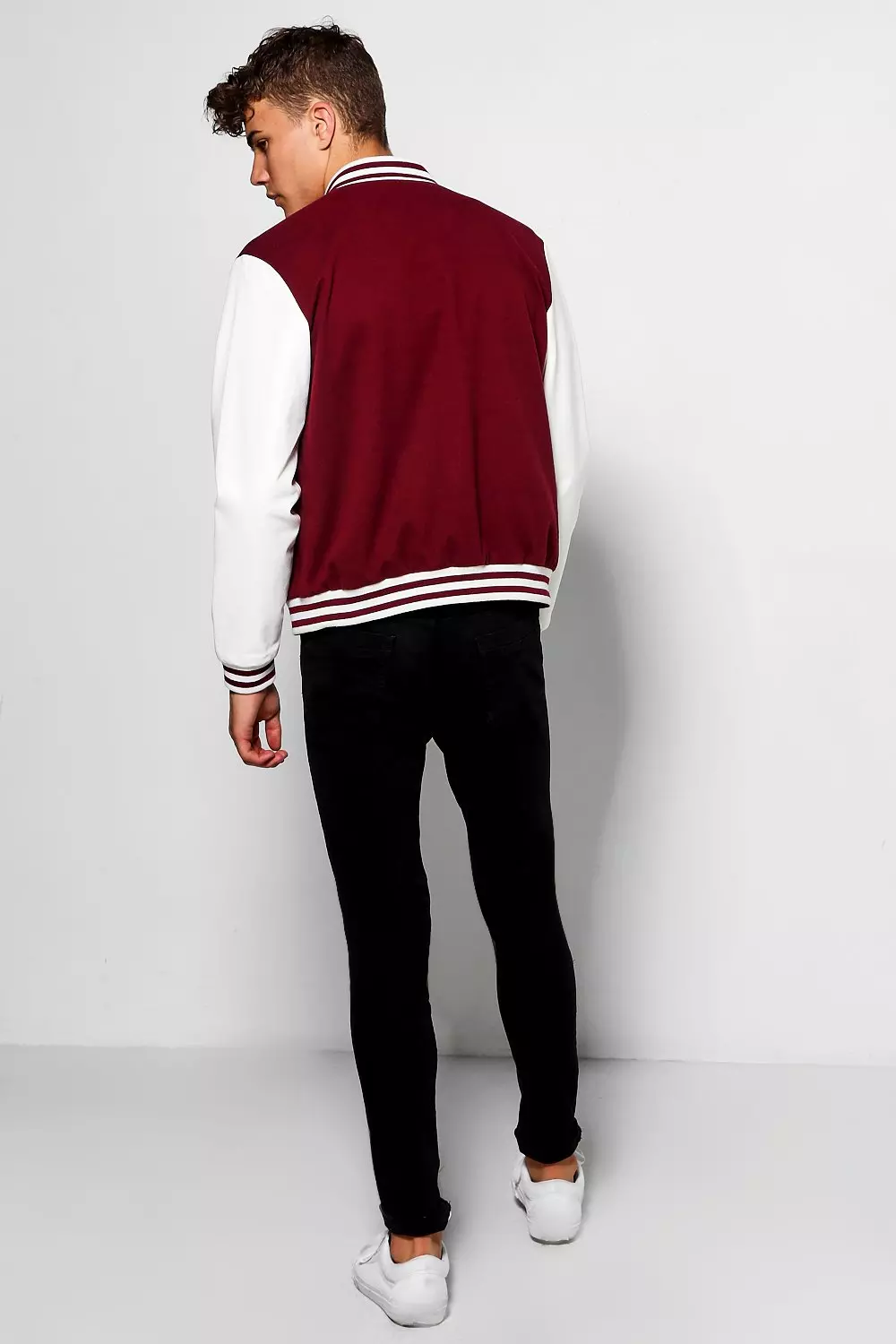 Wine red bomber on sale jacket