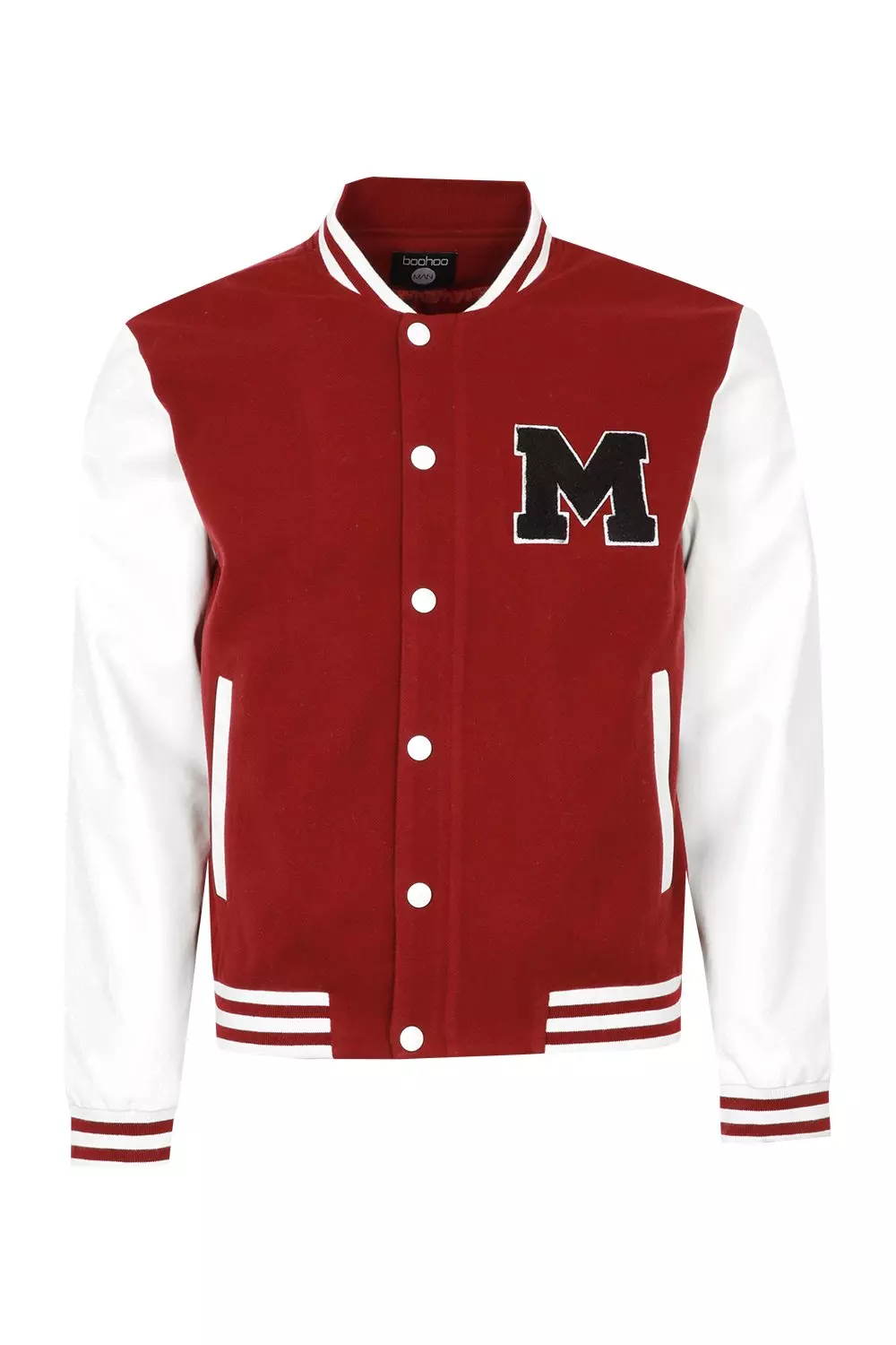 Jakewood Red Fur Mouton Varsity Bomber Jacket (3XL) | HipHopCloset