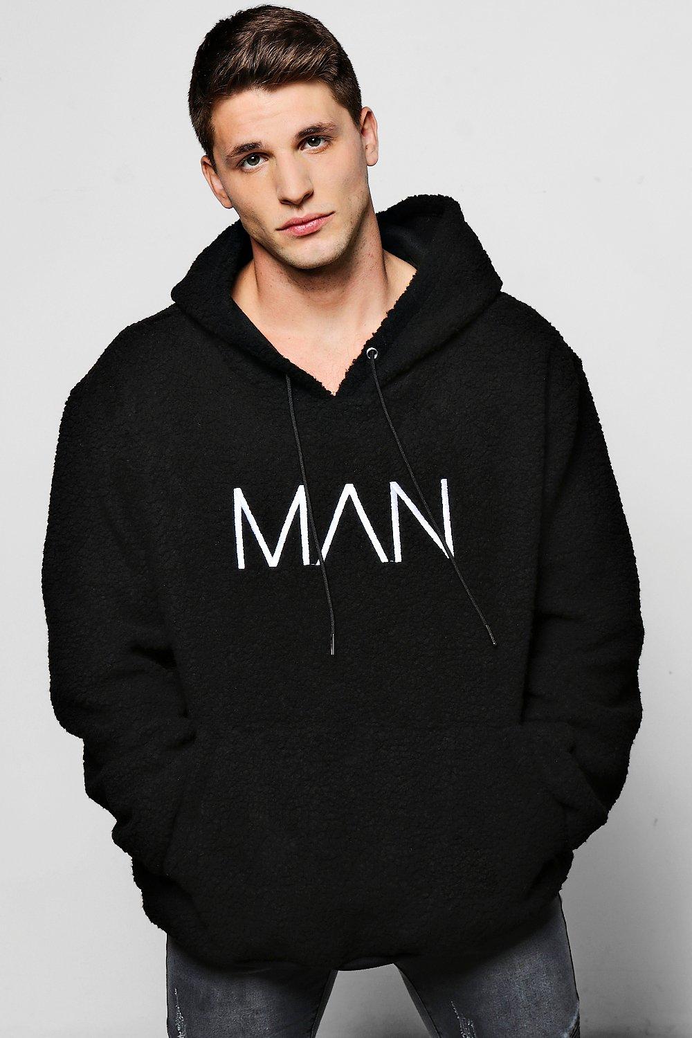 borg hoodie mens black