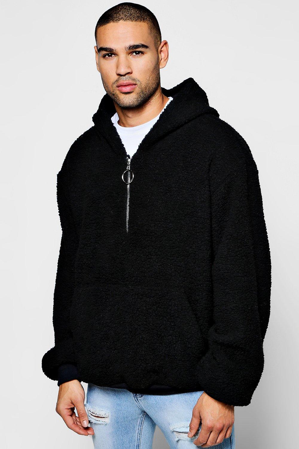 mens black borg hoodie