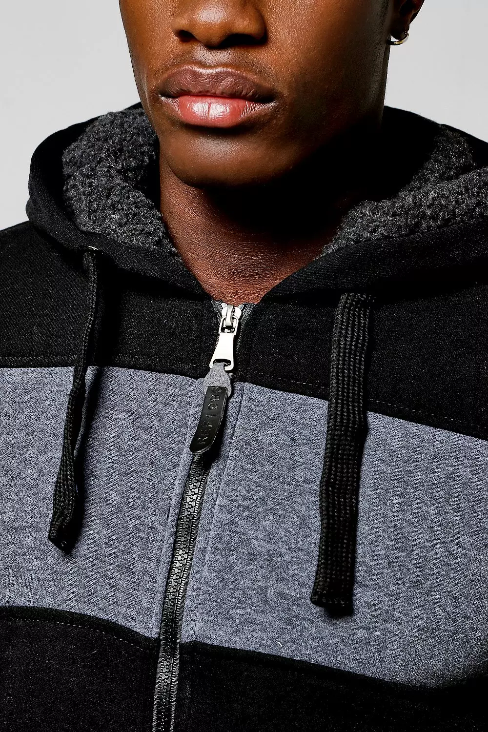 Borg lined clearance zip up hoodie