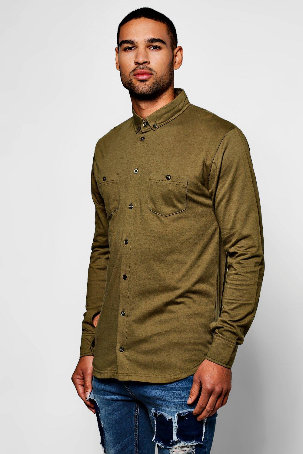 linen double pocket shirt