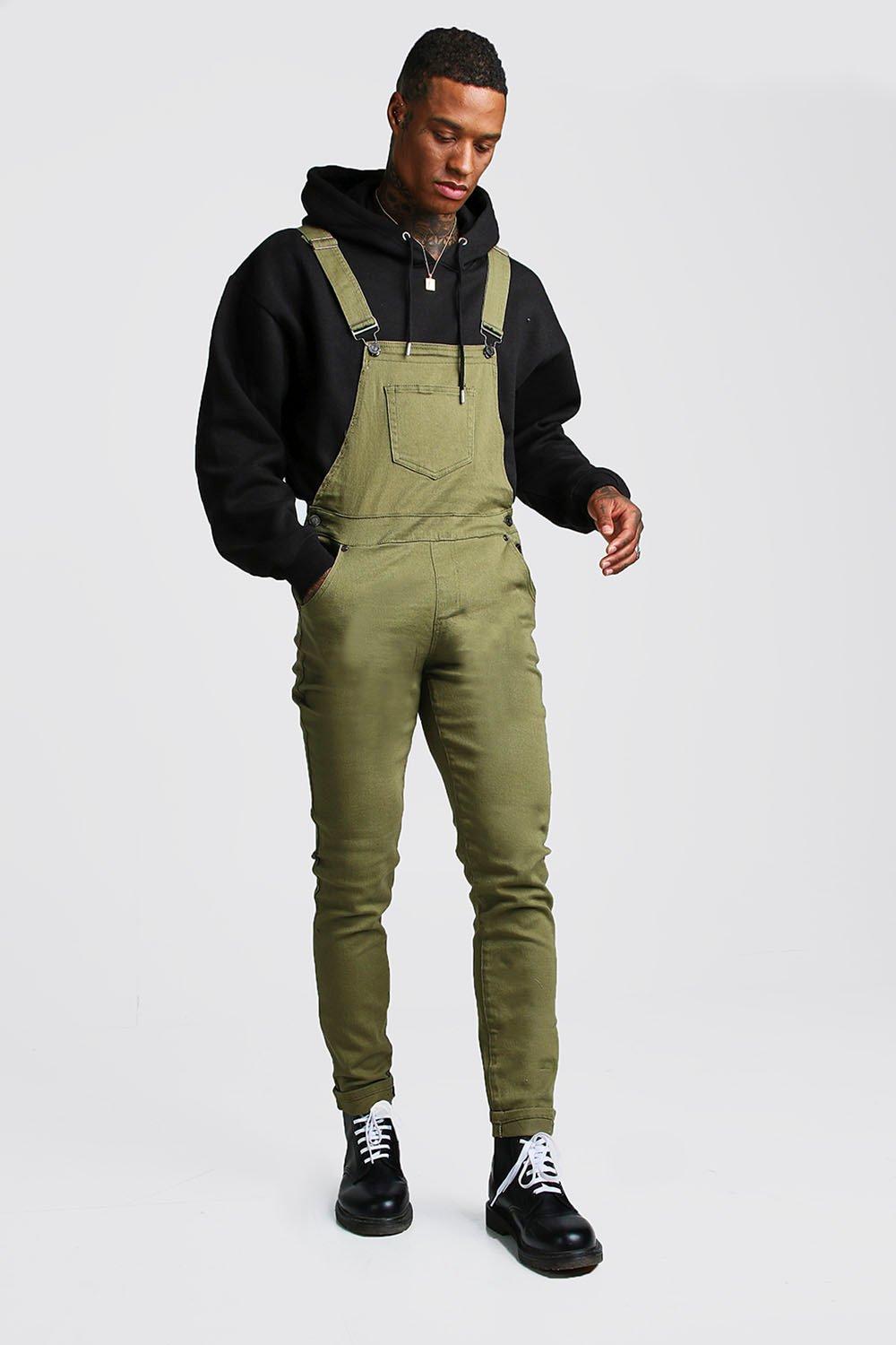 mens dungarees boohoo