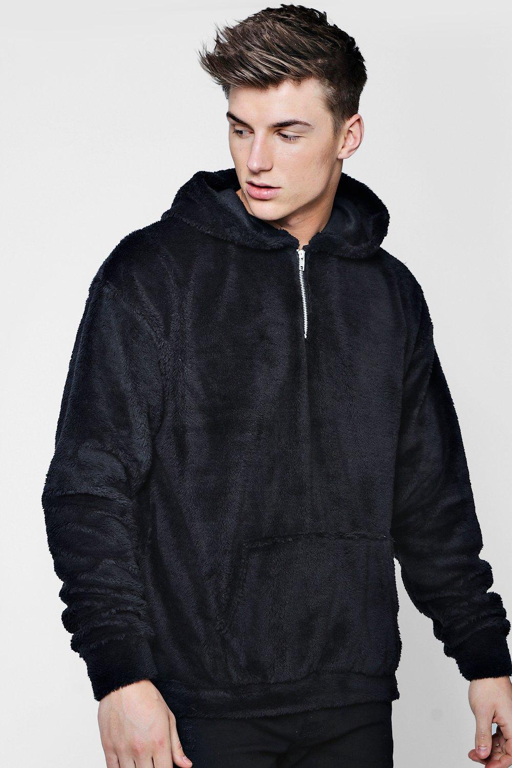 borg hoodie mens black