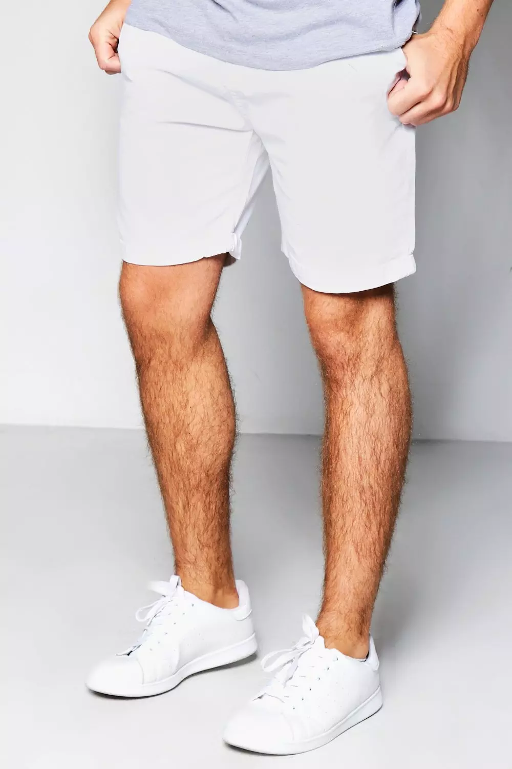 White store chino shorts