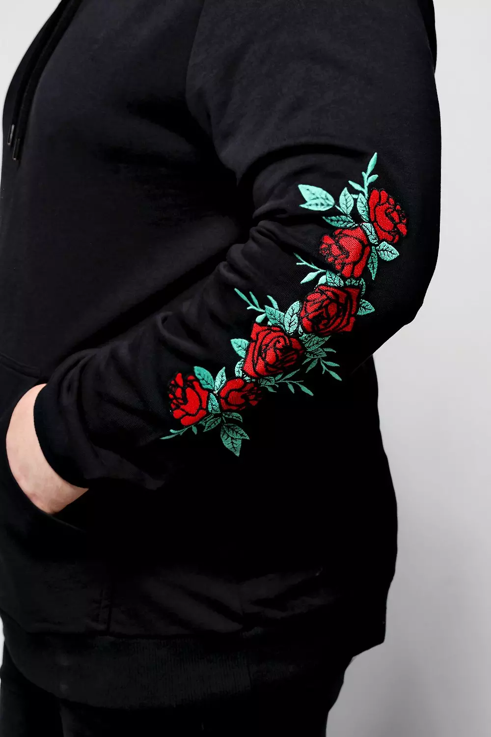 Rose hotsell embroidered hoodie