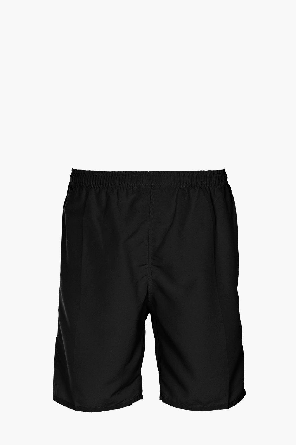 mens plain black swim shorts