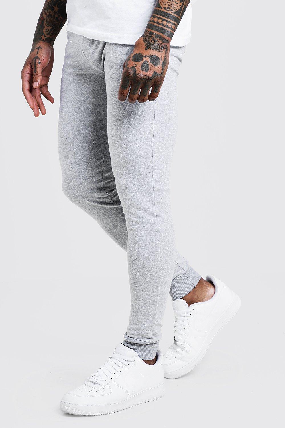 skinny fit grey joggers