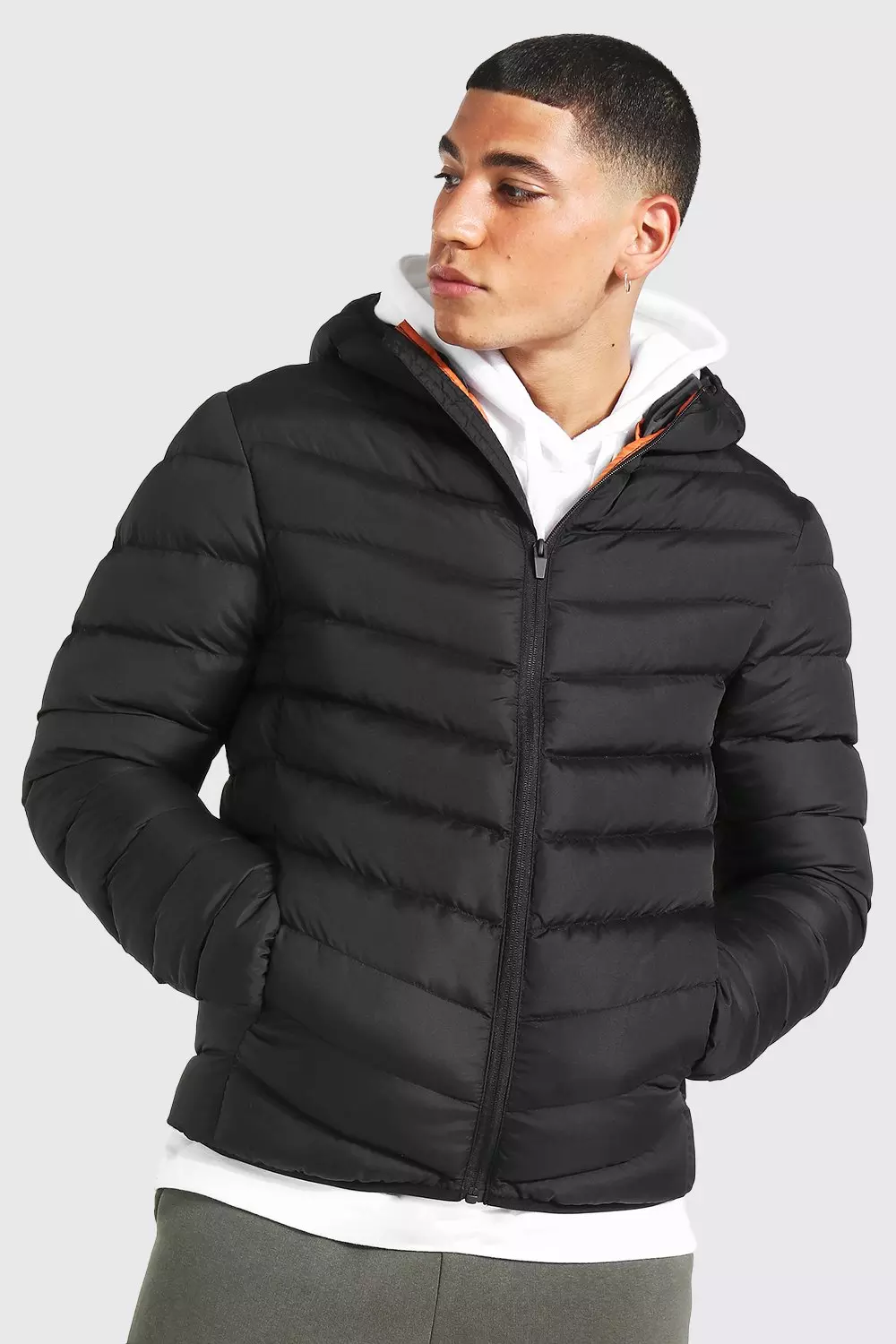 Quilted Zip Through Padded Jacket