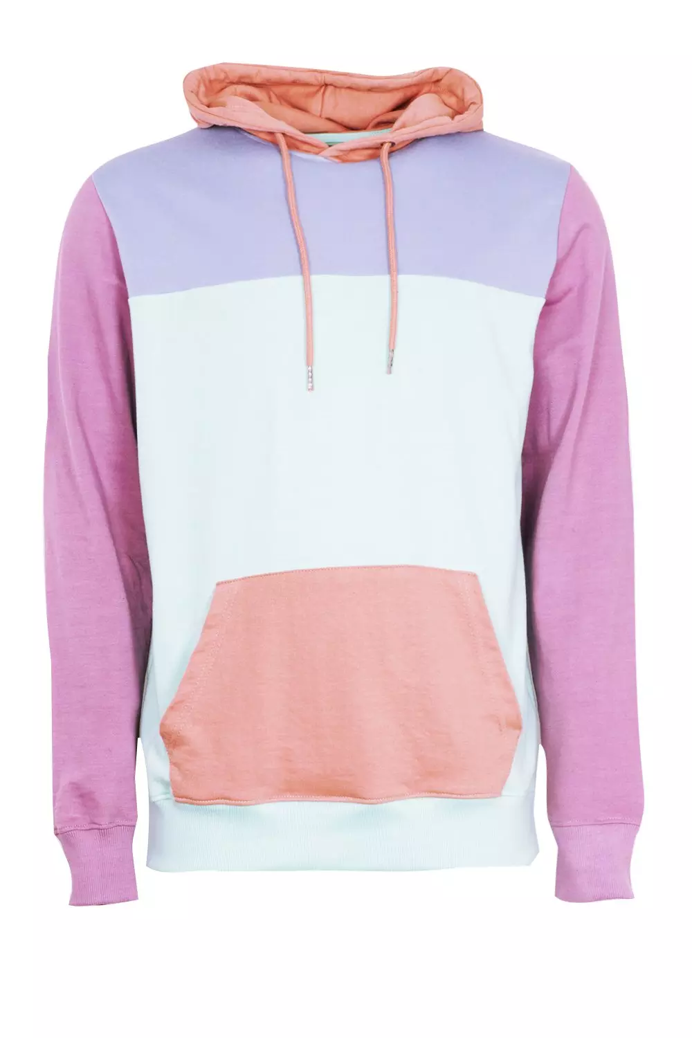 Topman pastel sale color block hoodie