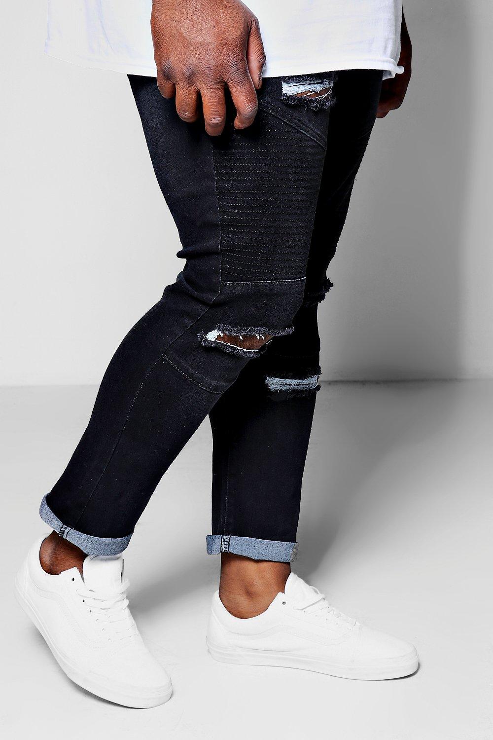 black ripped jeans mens big and tall