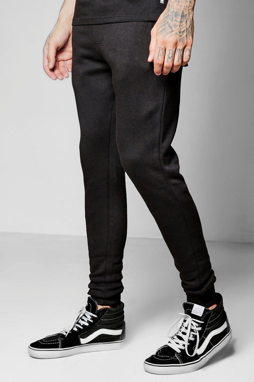 black skinny fit joggers