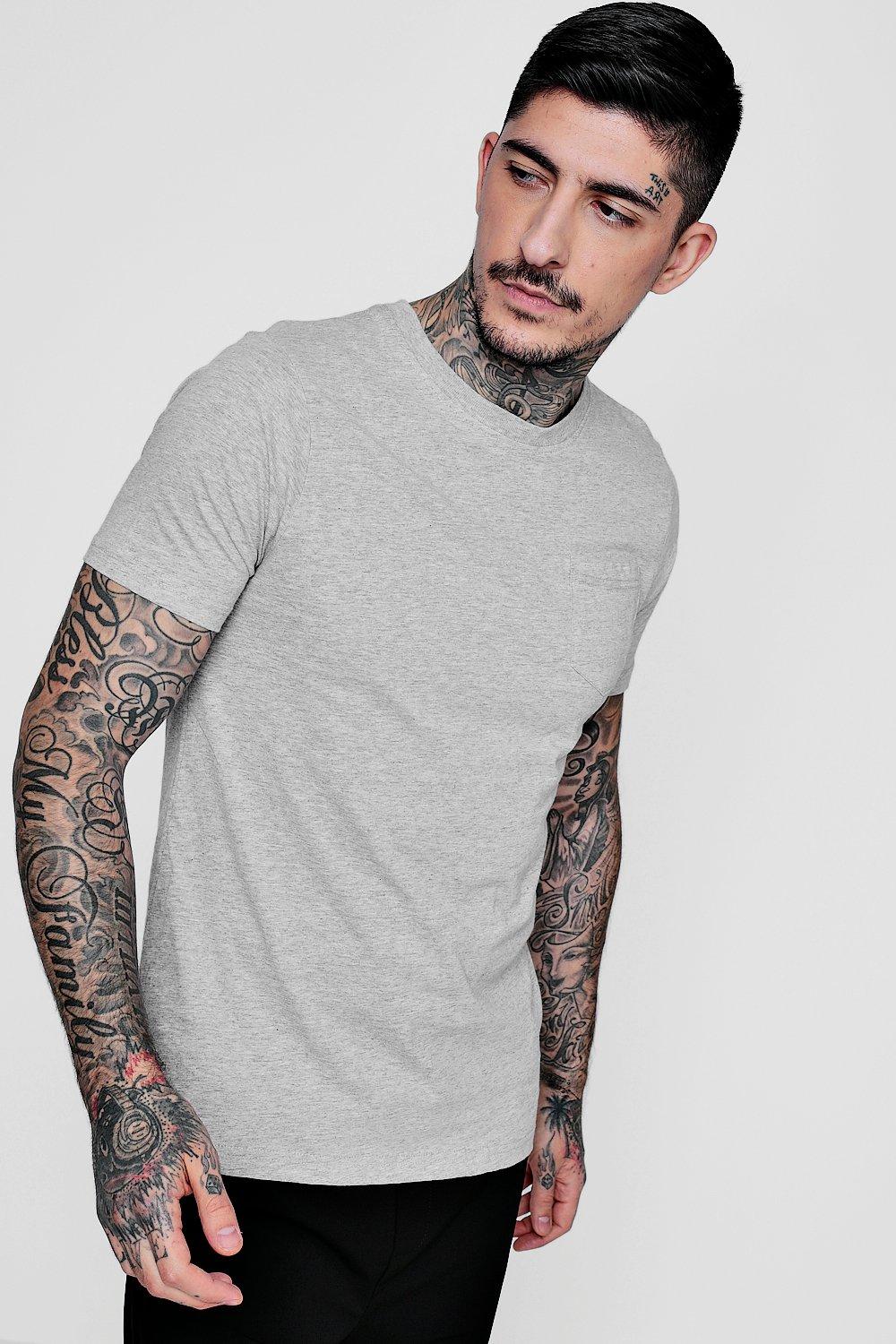 mens crew neck t shirt with pocket