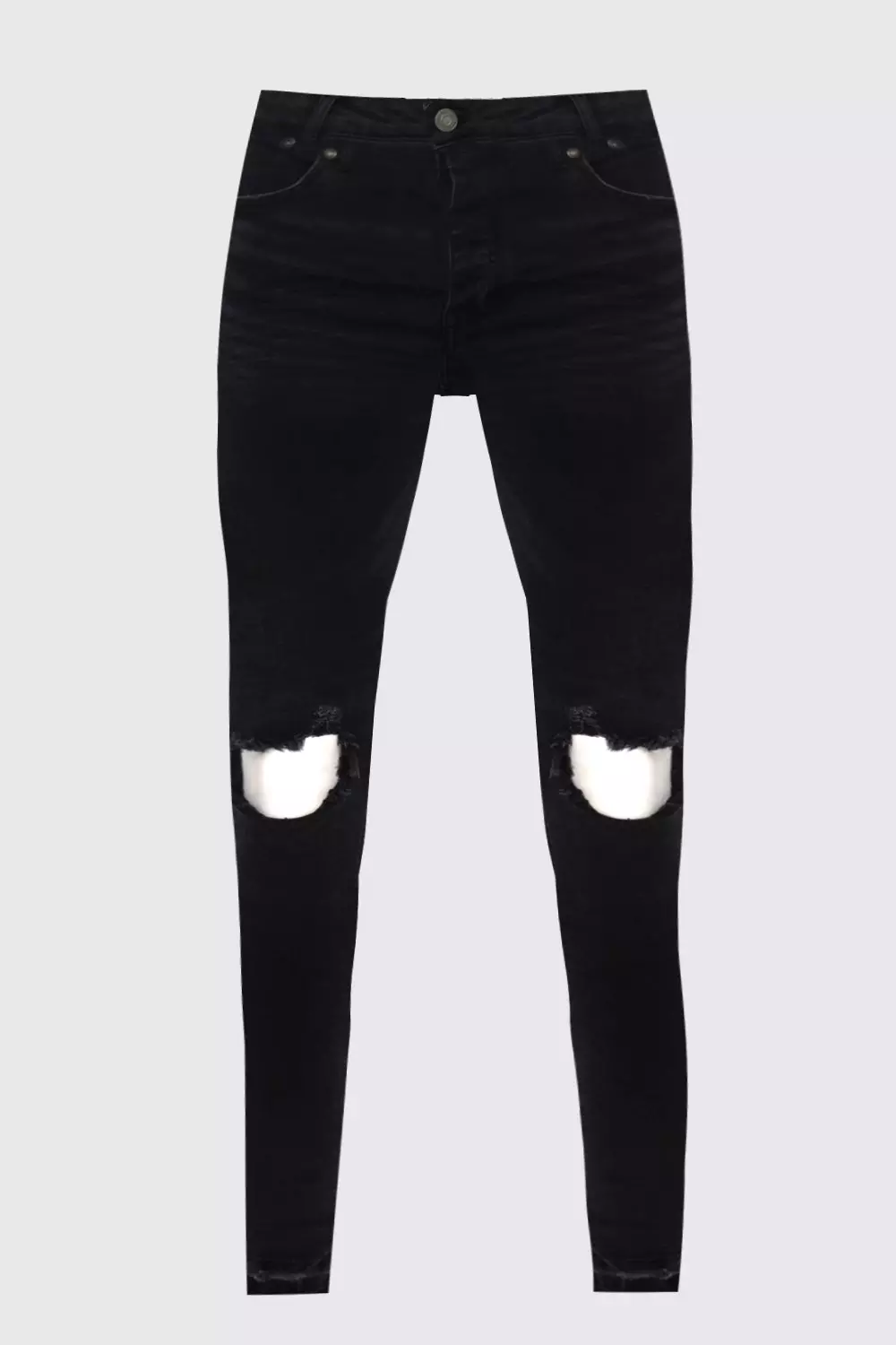 Black ripped knee clearance jeggings