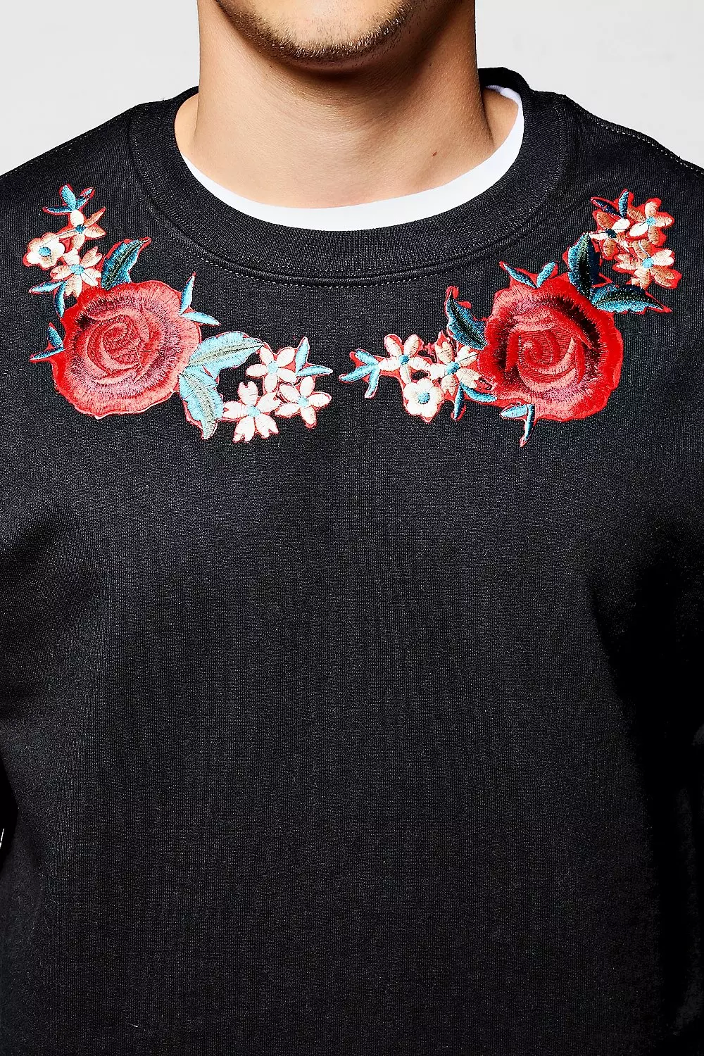 Rose cheap embroidered sweater