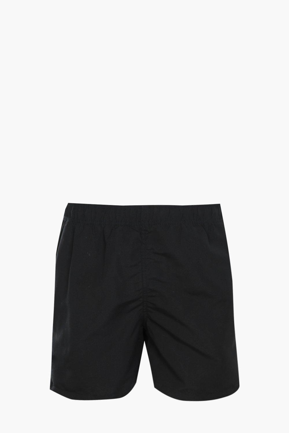 plain black swim shorts