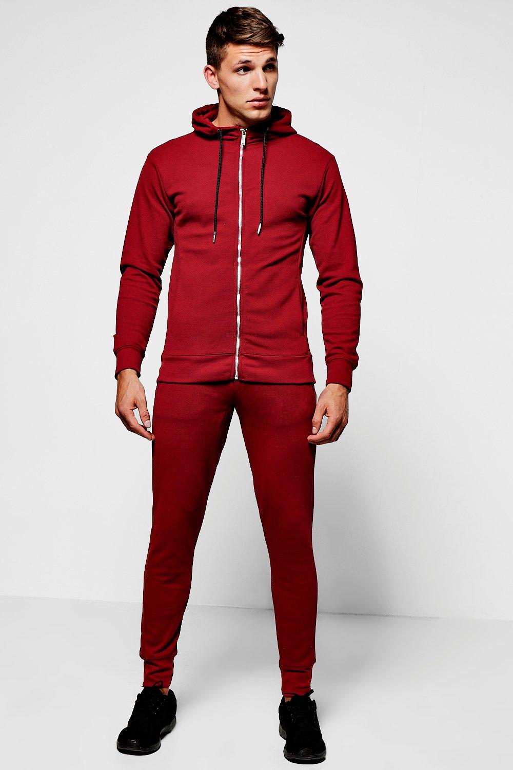burgundy tracksuit