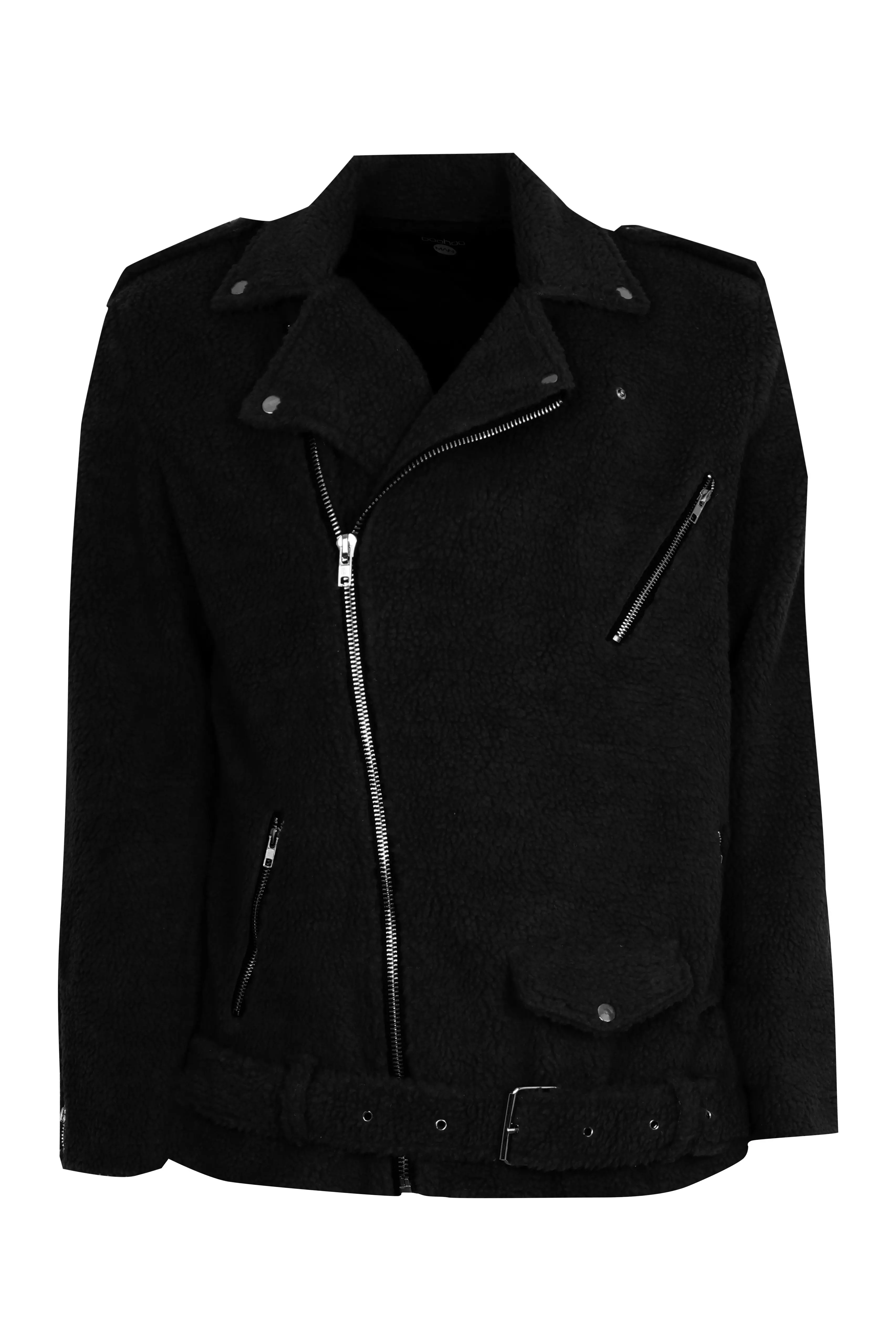 Borg biker jacket hotsell