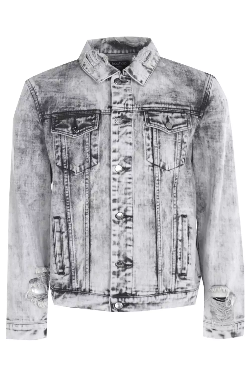 Washed grey deals denim jacket