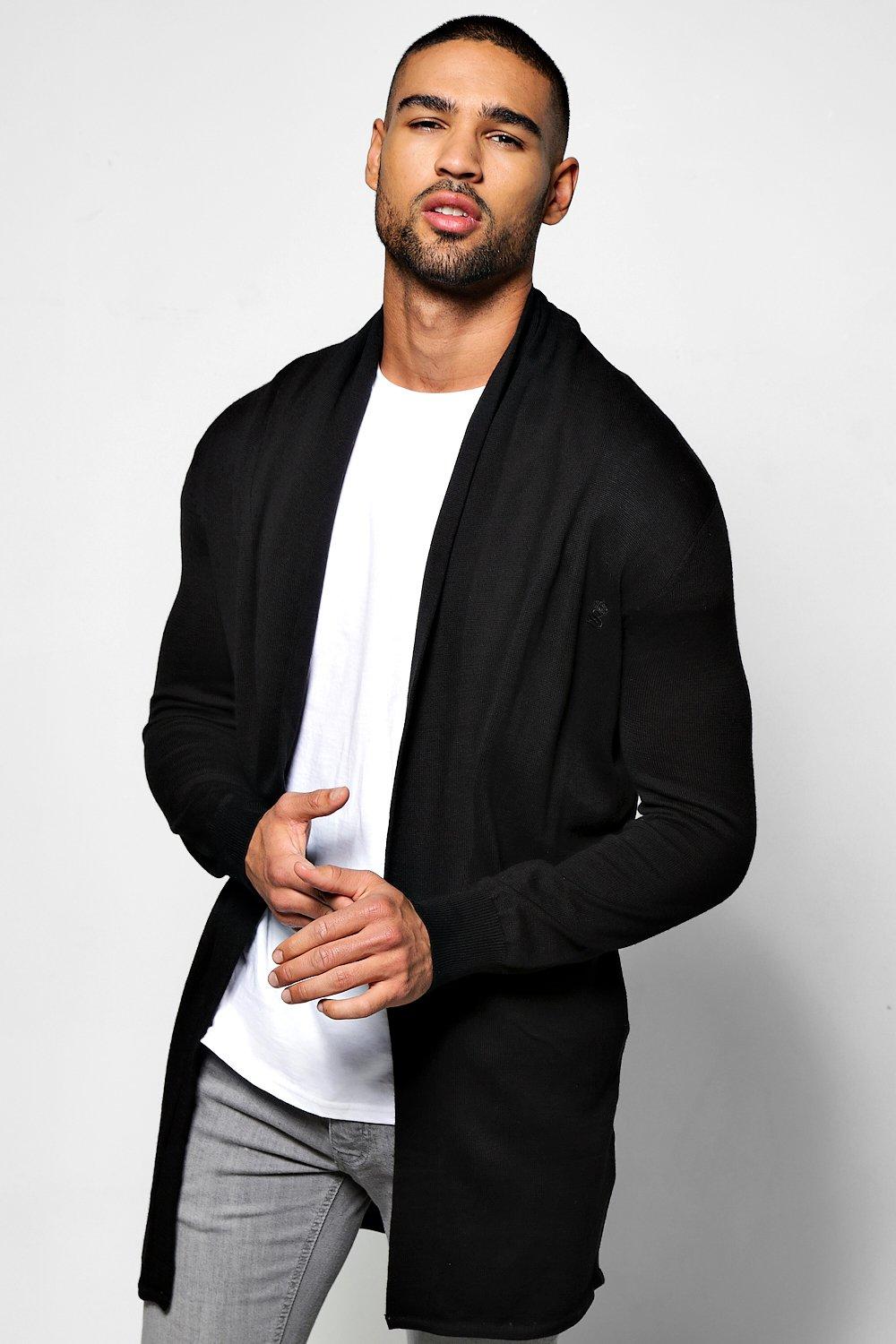 plain black cardigan