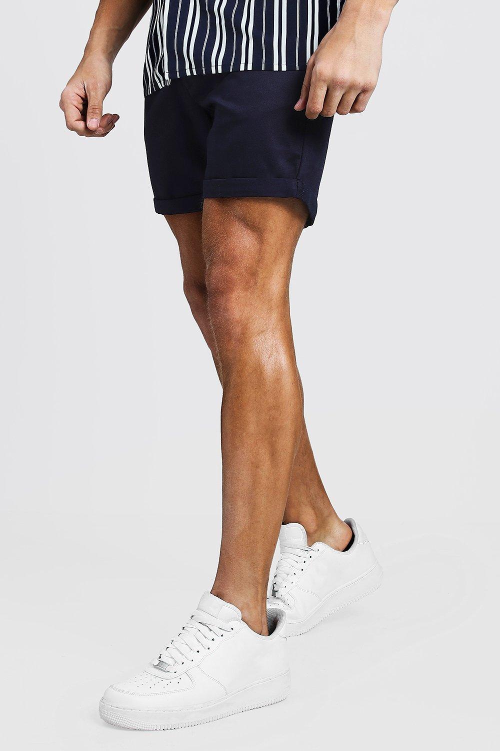 

Navy Slim Fit Chino Short, Морской синий