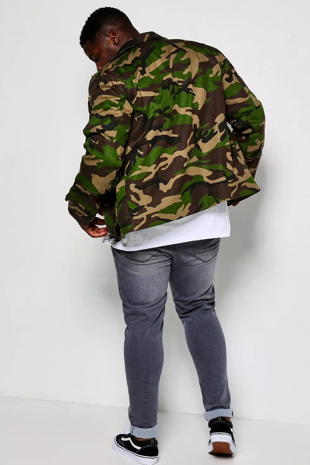 Plus size cheap camo parka