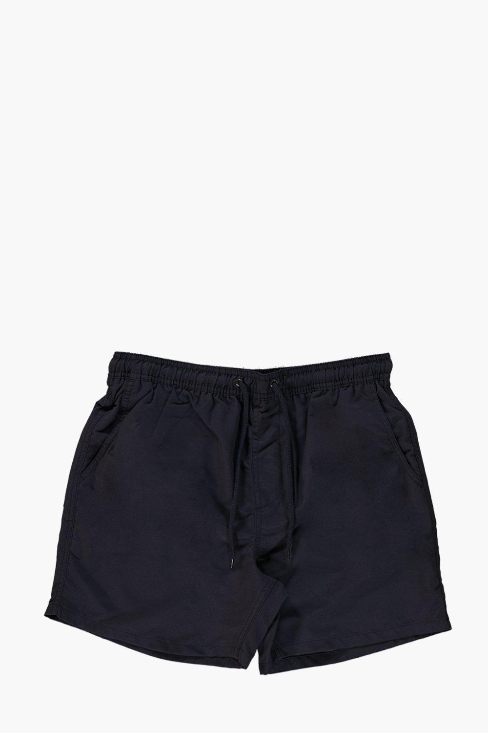 plain black swim shorts