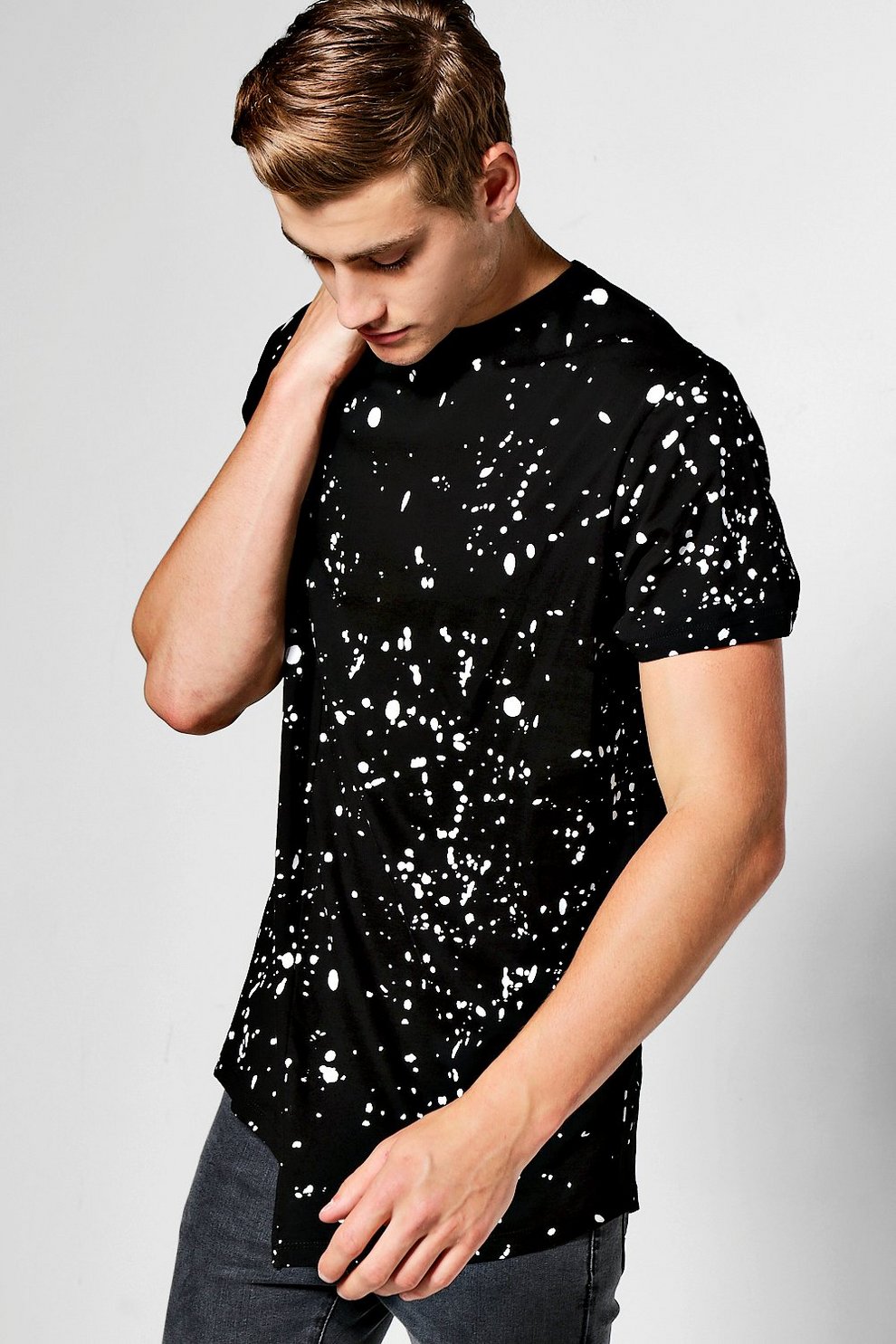 Oversized Splatter Print T Shirt | Boohoo Oversized Splatter Print T Shirt | Boohoo