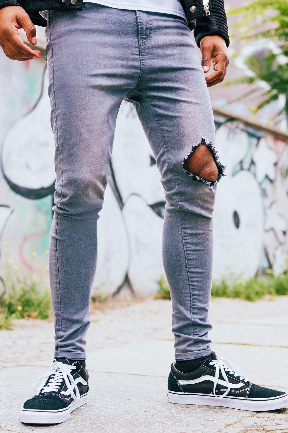 mens jeans knee rips