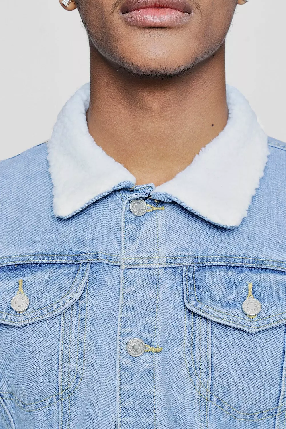 Denim jacket best sale borg collar