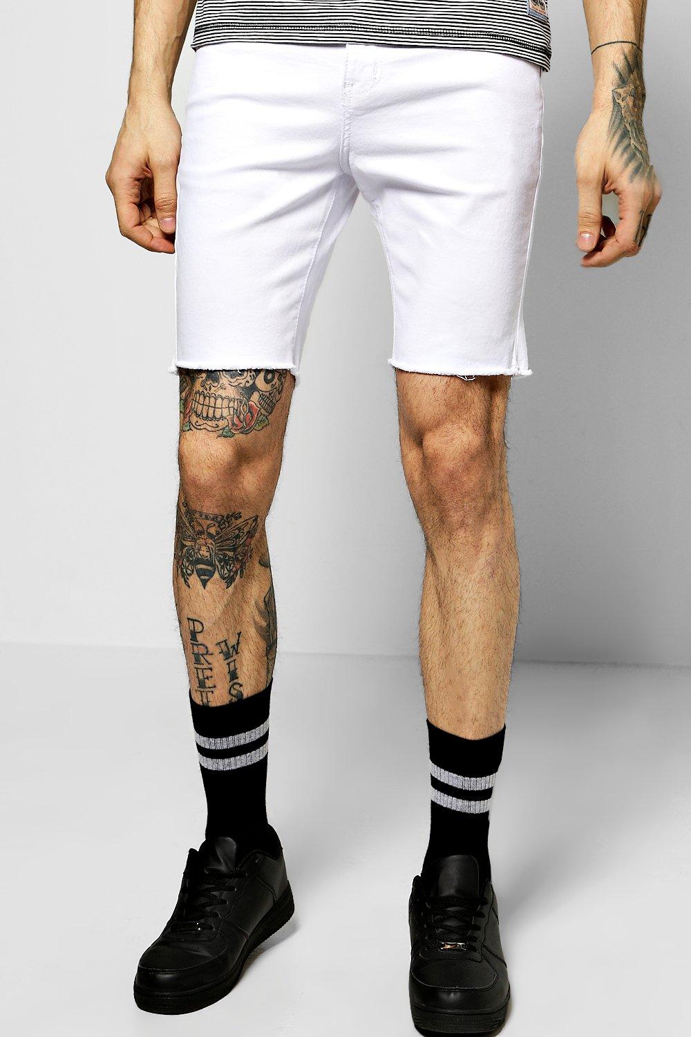 white skinny shorts
