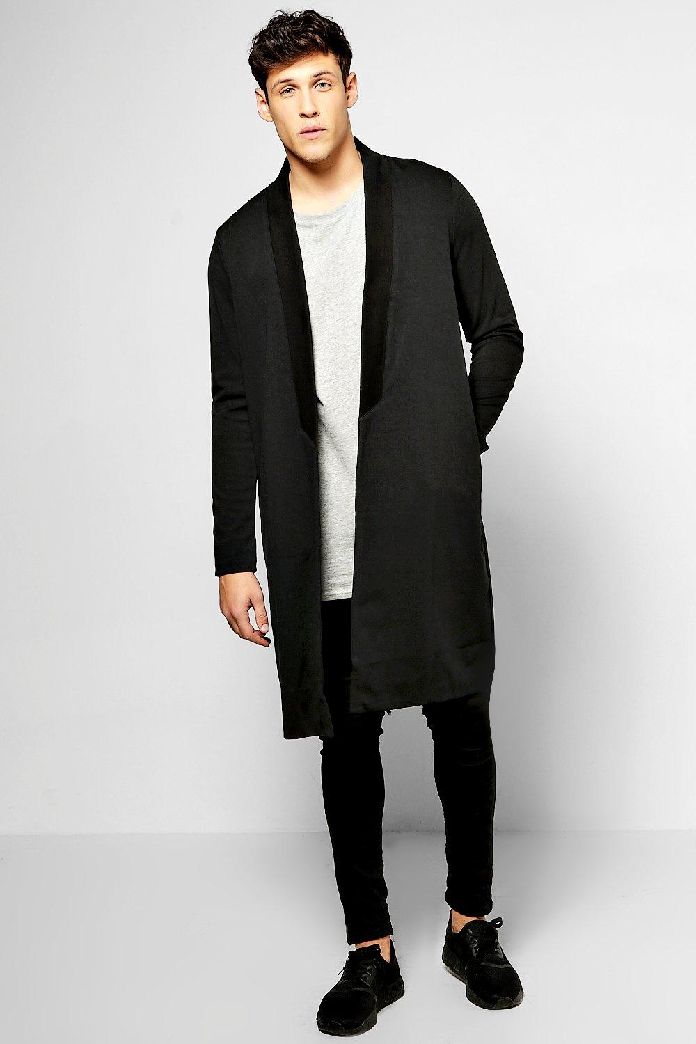 black long line cardigan