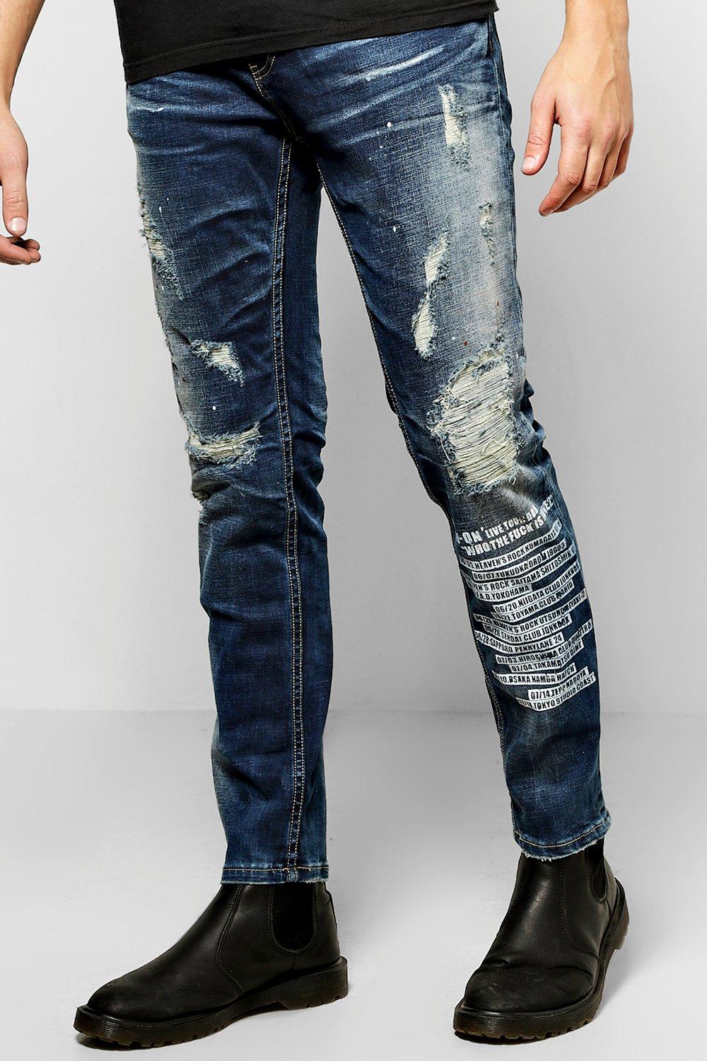 slim fit ripped jeans