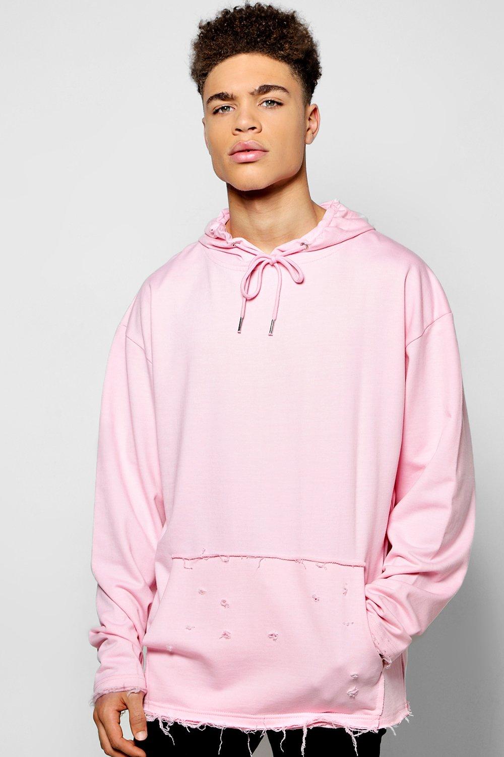 oversized pink hoodie mens