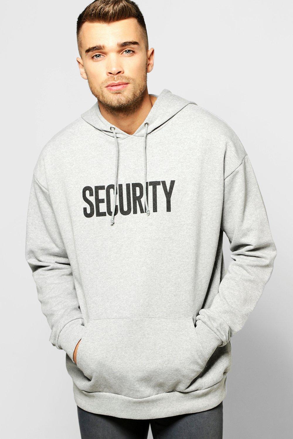Oversized Security Print Hoodie | Boohoo Oversized Security Print Hoodie | Boohoo