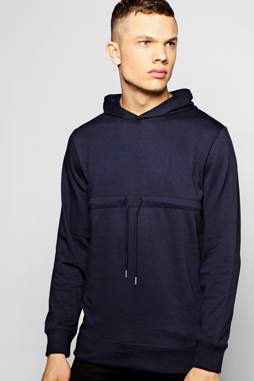 Over the Head Hoodie With Drawcord - boohooMAN