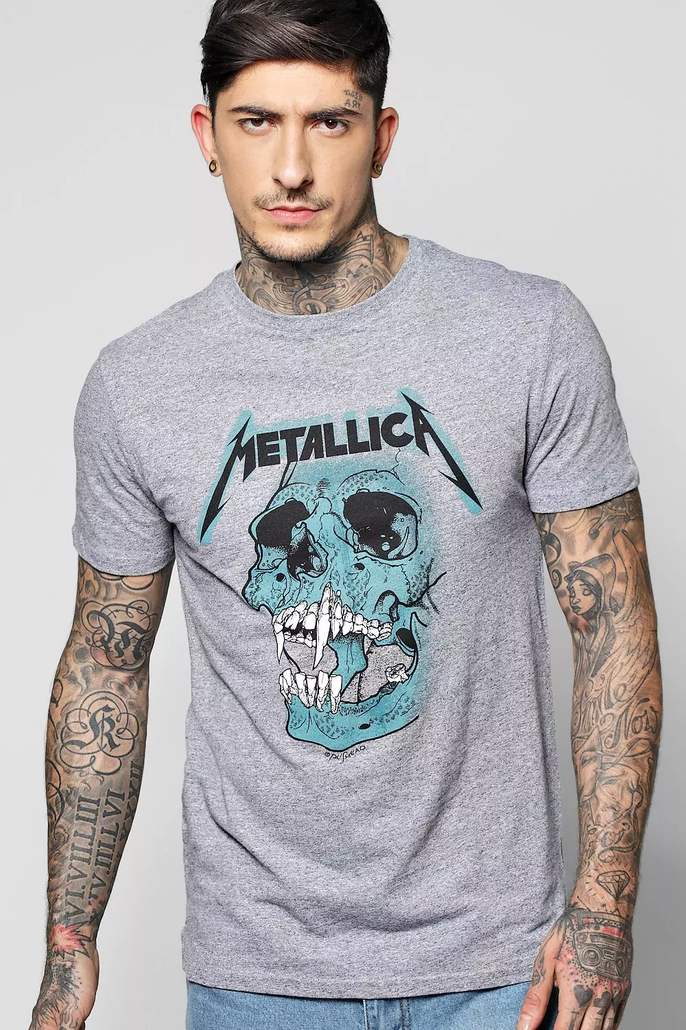 Expertise doorgaan diefstal Longline Metallica T Shirt With Scoop Hem | boohooMAN USA