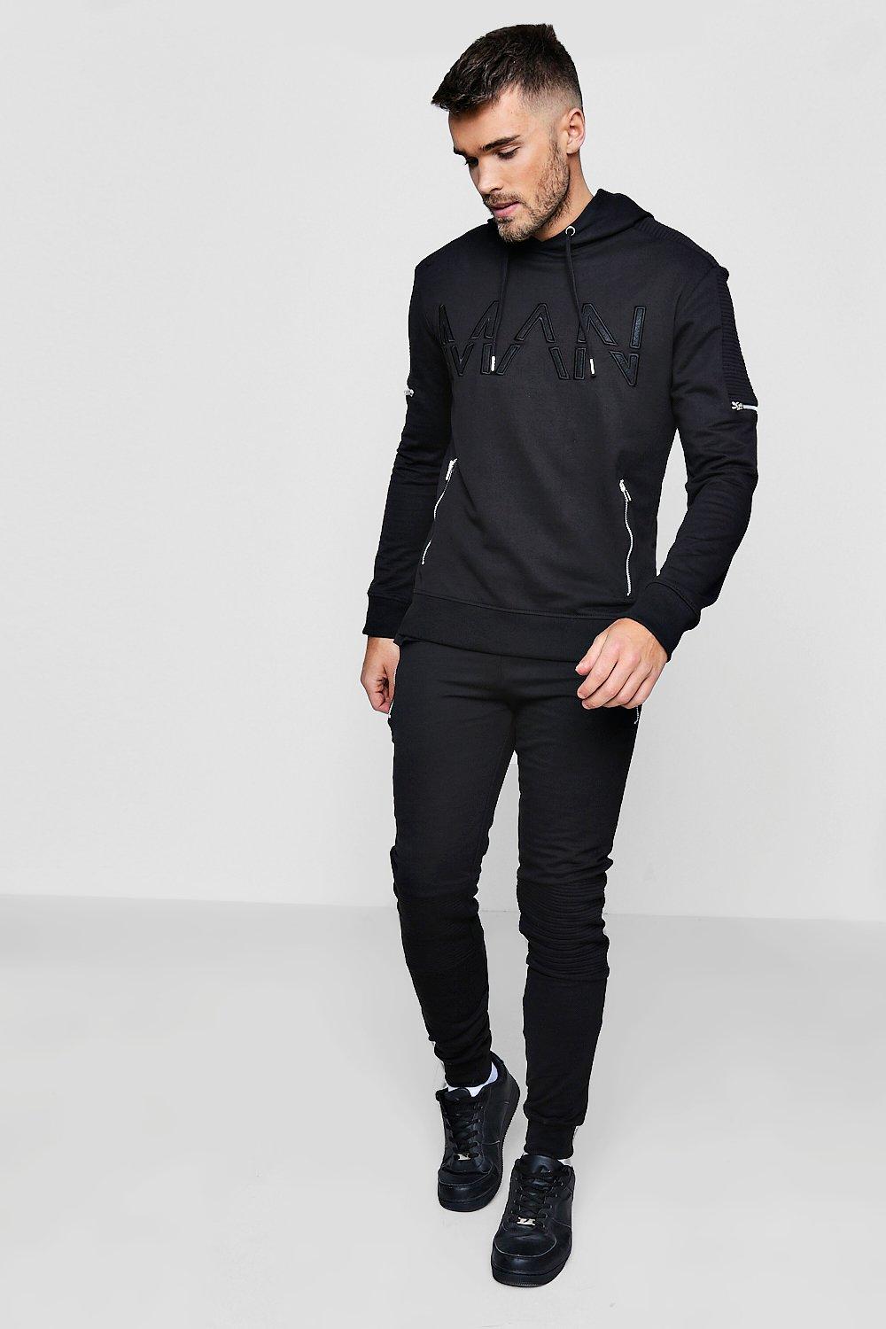 boohooman skinny fit tracksuit