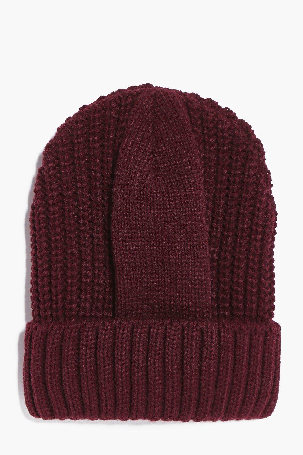 burgundy fisherman beanie