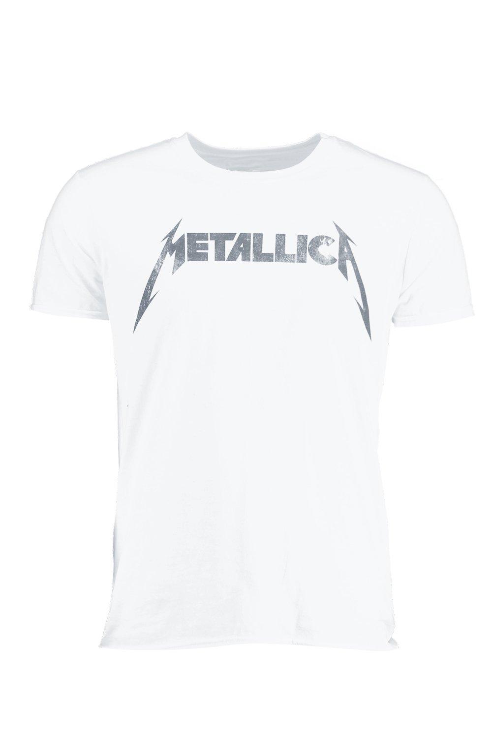 white metallica shirt