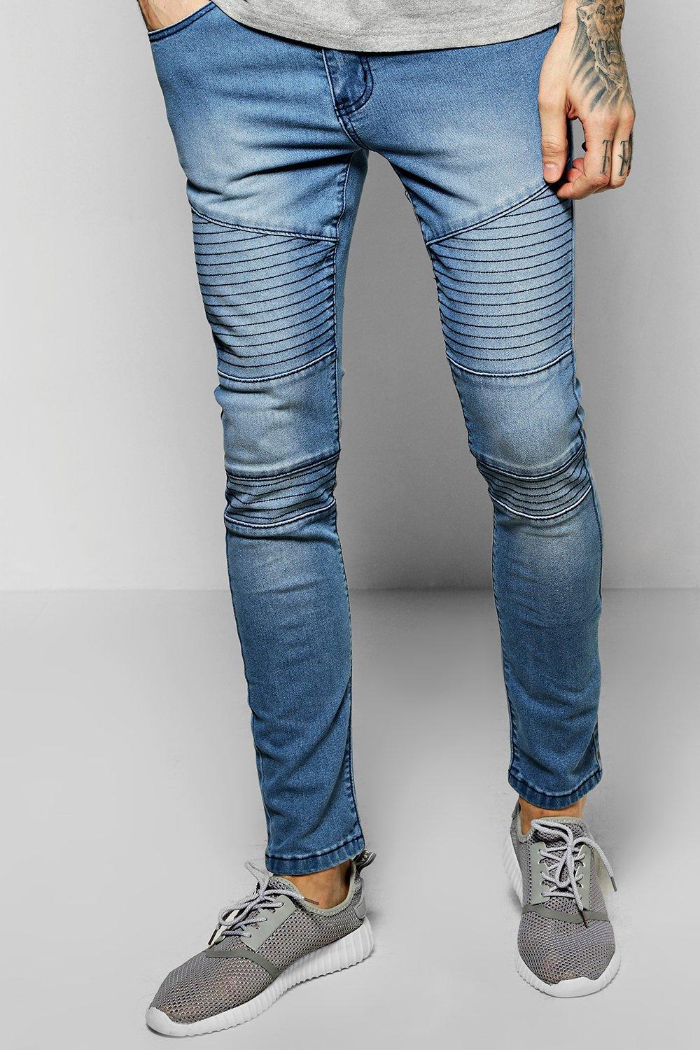 mens spray on black ripped jeans