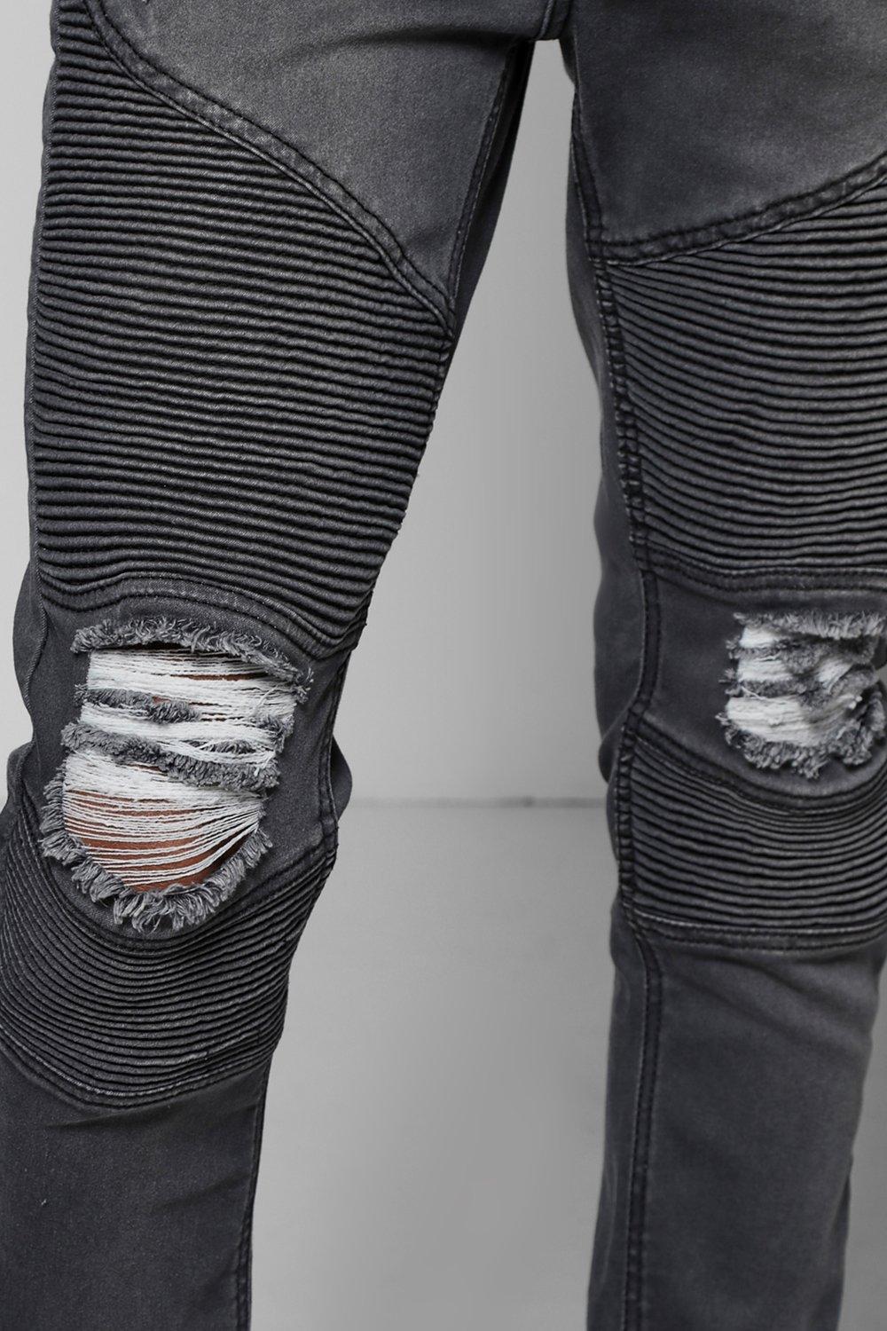 biker jeans no rips